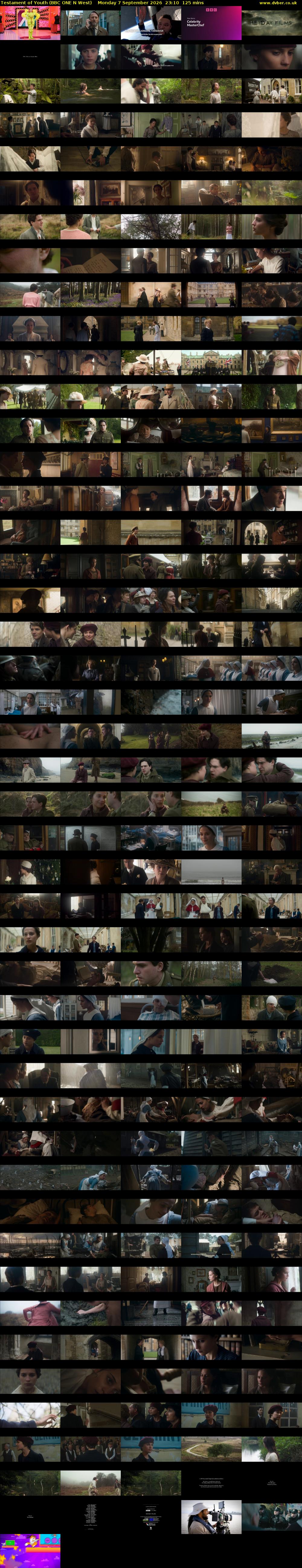 Testament of Youth (BBC ONE N West) Monday 7 September 2026 23:10 - 01:15
