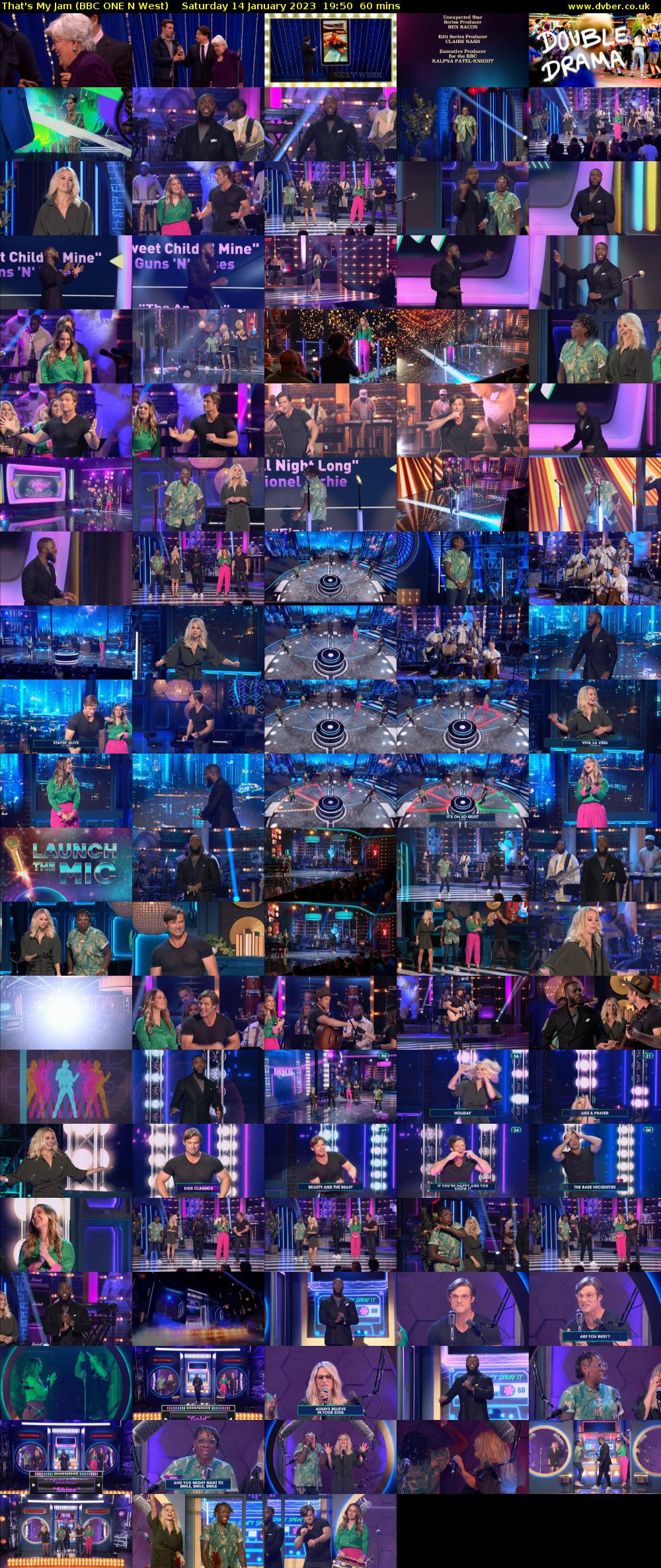 That's My Jam (BBC ONE N West) Saturday 14 January 2023 19:50 - 20:50