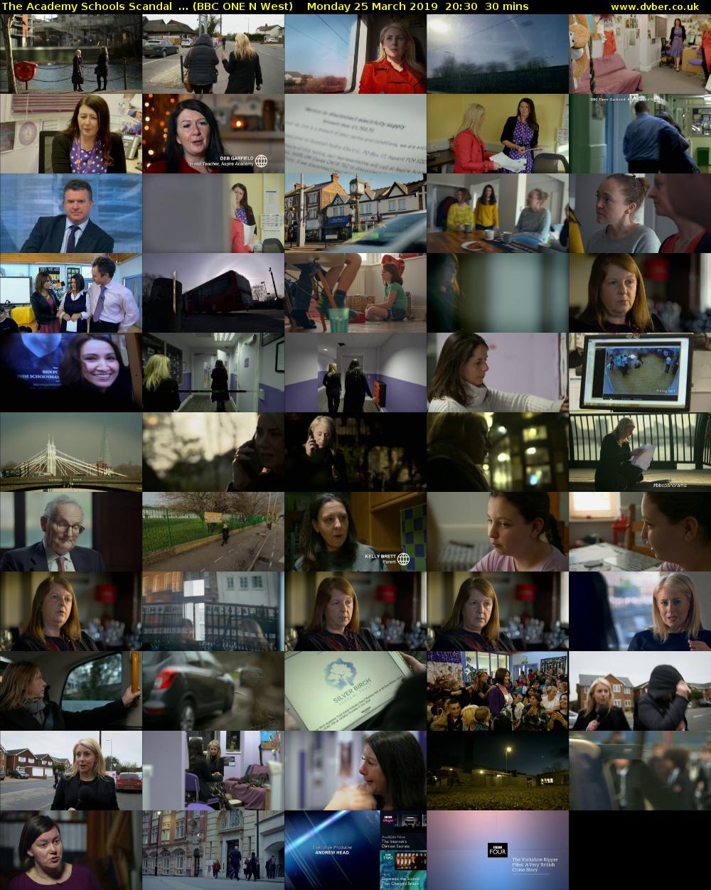 The Academy Schools Scandal ... (BBC ONE N West) Monday 25 March 2019 20:30 - 21:00