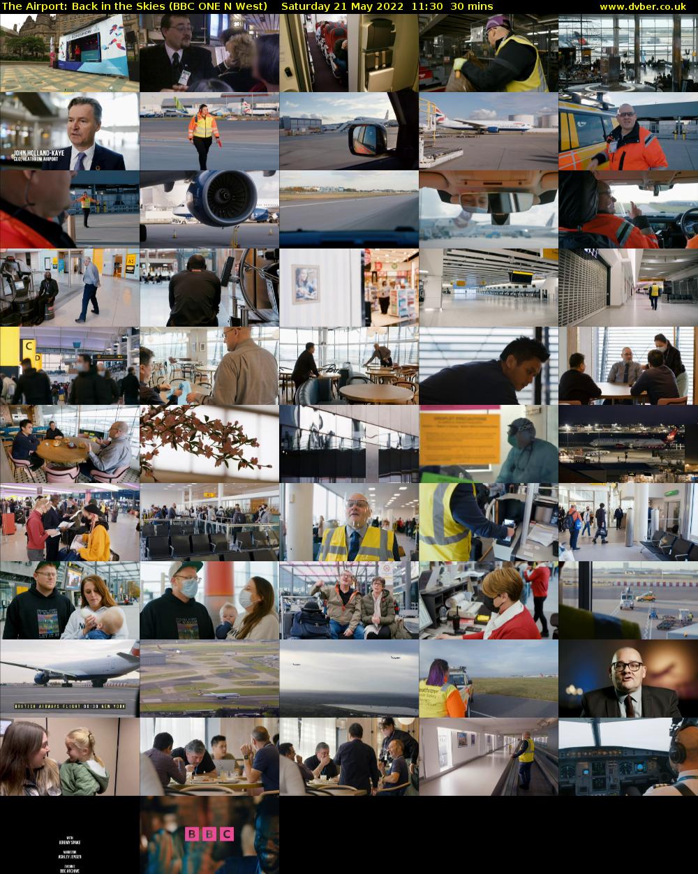 The Airport: Back in the Skies (BBC ONE N West) Saturday 21 May 2022 11:30 - 12:00
