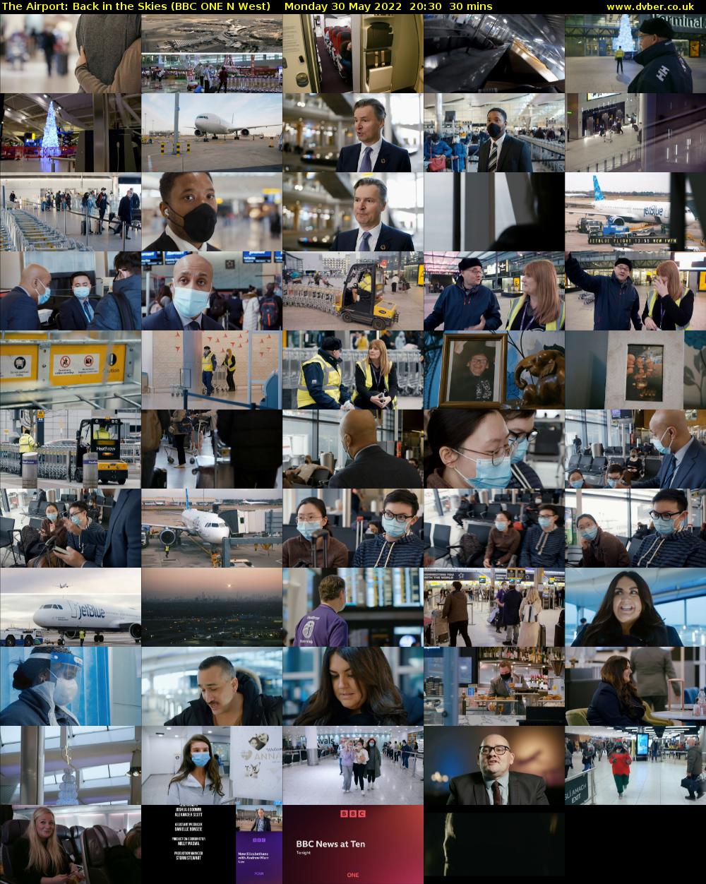 The Airport: Back in the Skies (BBC ONE N West) Monday 30 May 2022 20:30 - 21:00