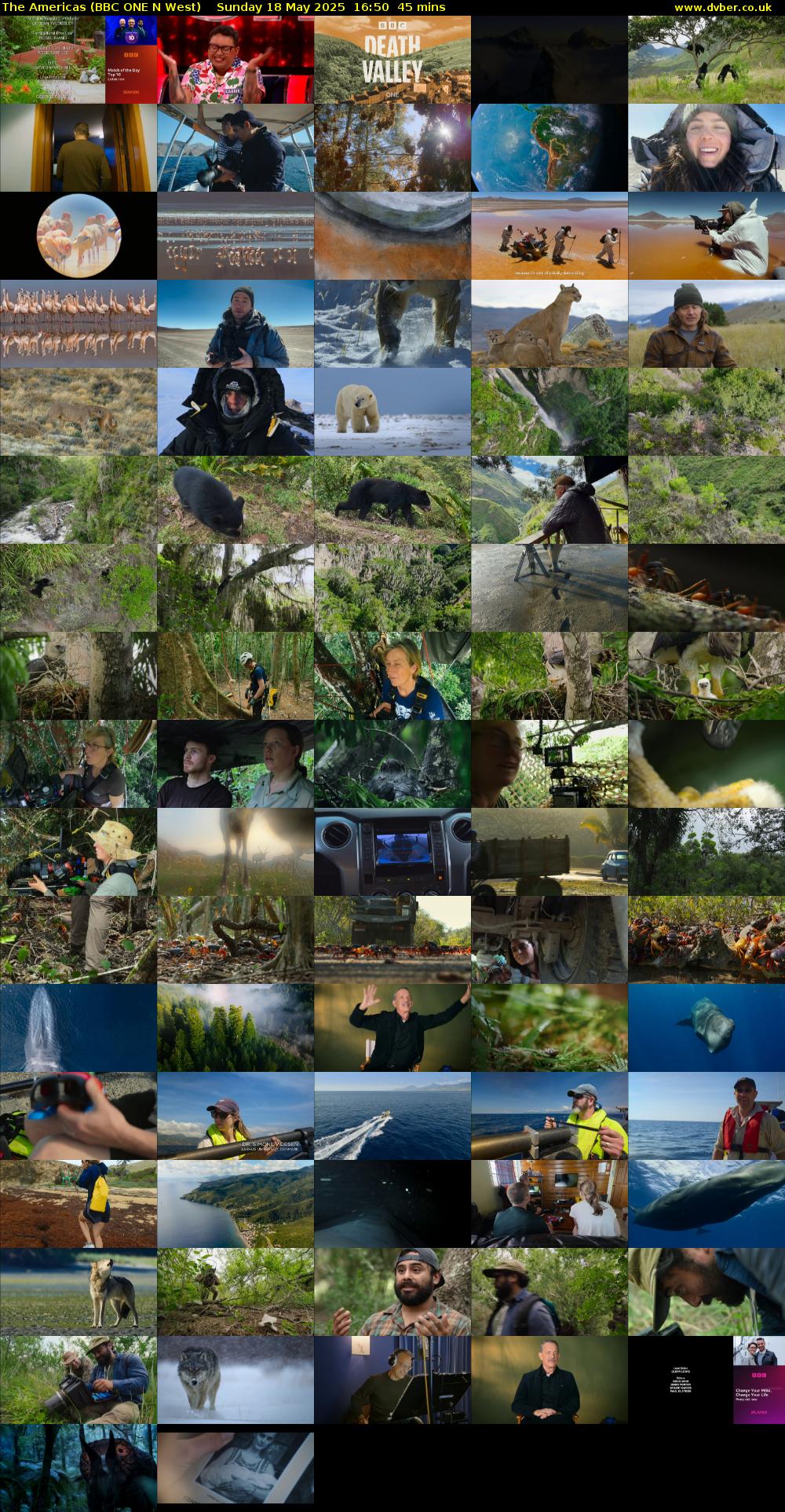 The Americas (BBC ONE N West) Sunday 18 May 2025 16:50 - 17:35