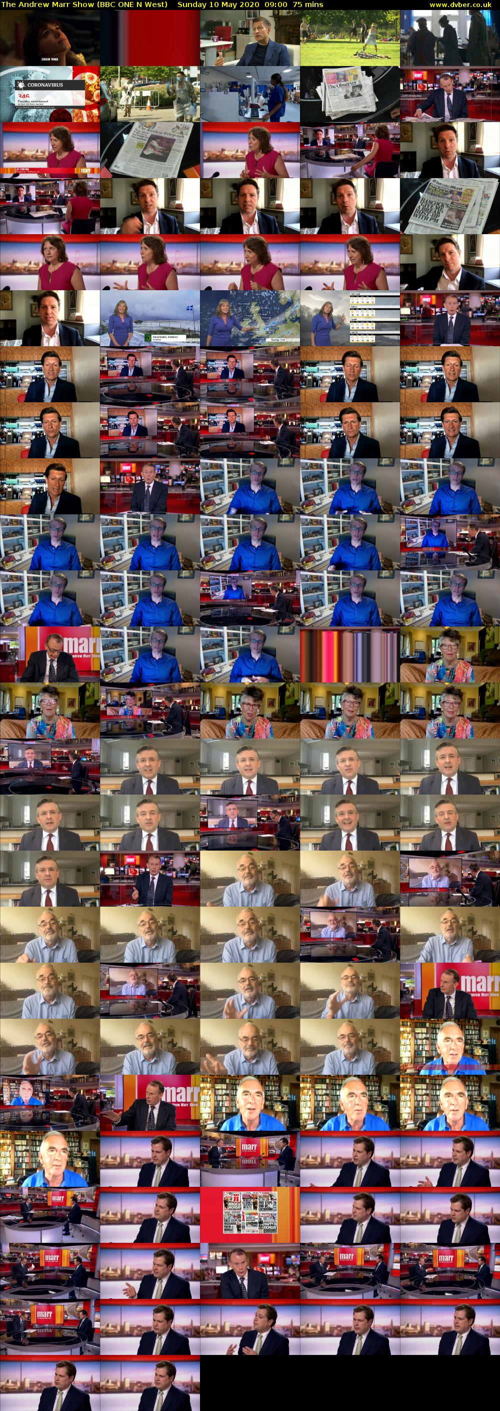 The Andrew Marr Show (BBC ONE N West) Sunday 10 May 2020 09:00 - 10:15