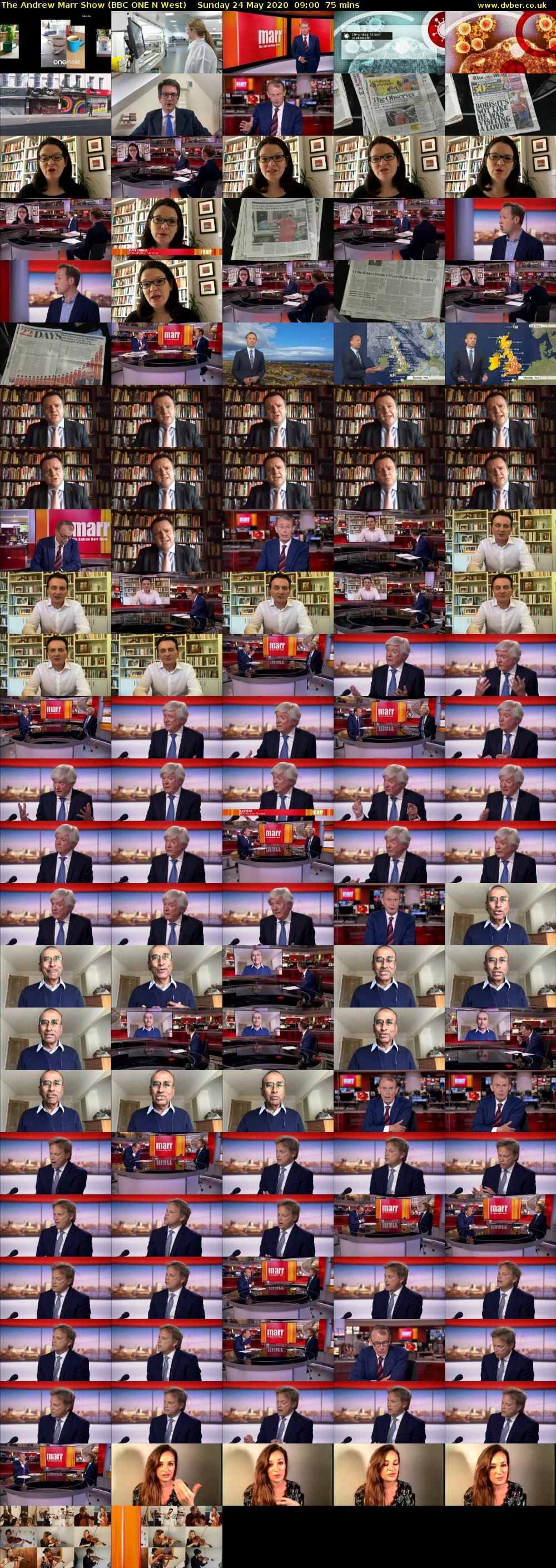 The Andrew Marr Show (BBC ONE N West) Sunday 24 May 2020 09:00 - 10:15