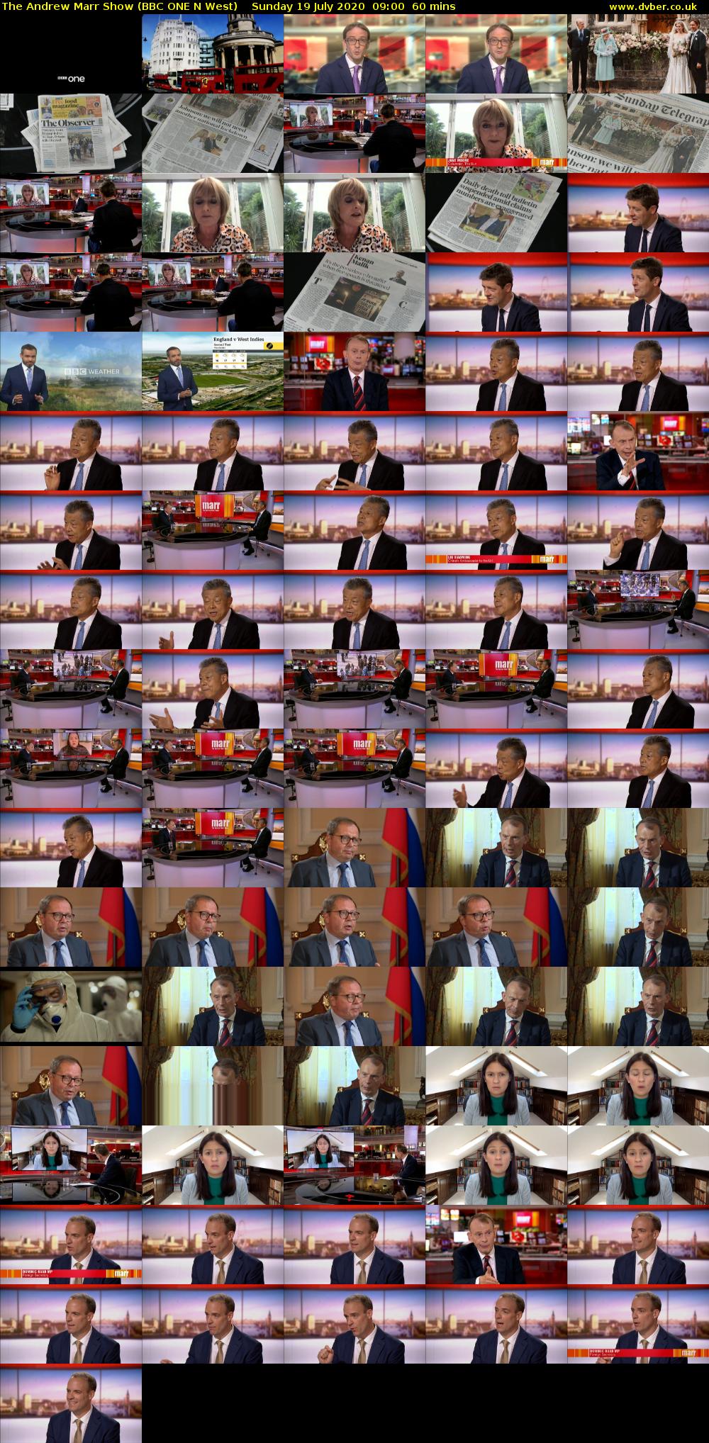 The Andrew Marr Show (BBC ONE N West) Sunday 19 July 2020 09:00 - 10:00