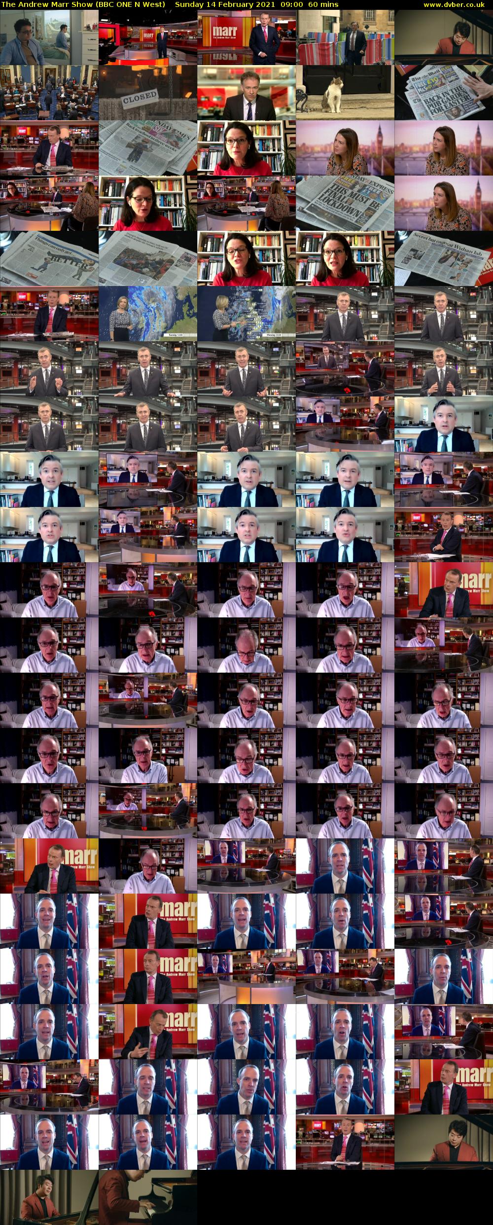 The Andrew Marr Show (BBC ONE N West) Sunday 14 February 2021 09:00 - 10:00