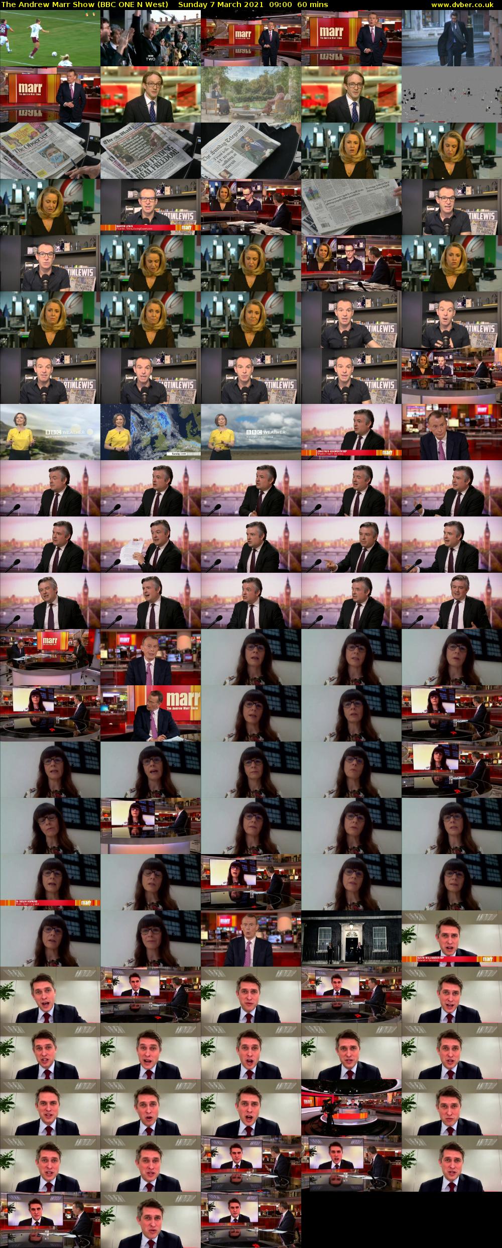 The Andrew Marr Show (BBC ONE N West) Sunday 7 March 2021 09:00 - 10:00