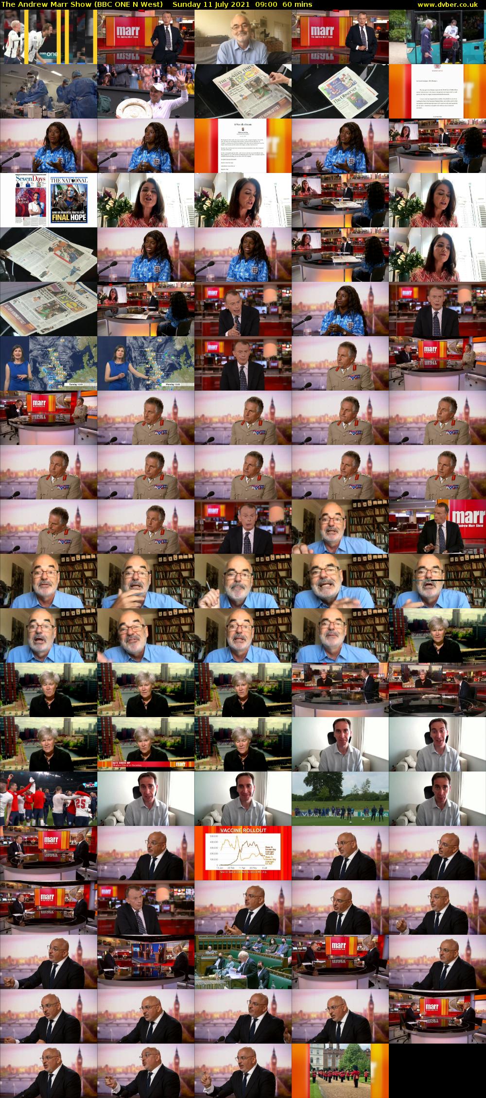 The Andrew Marr Show (BBC ONE N West) Sunday 11 July 2021 09:00 - 10:00