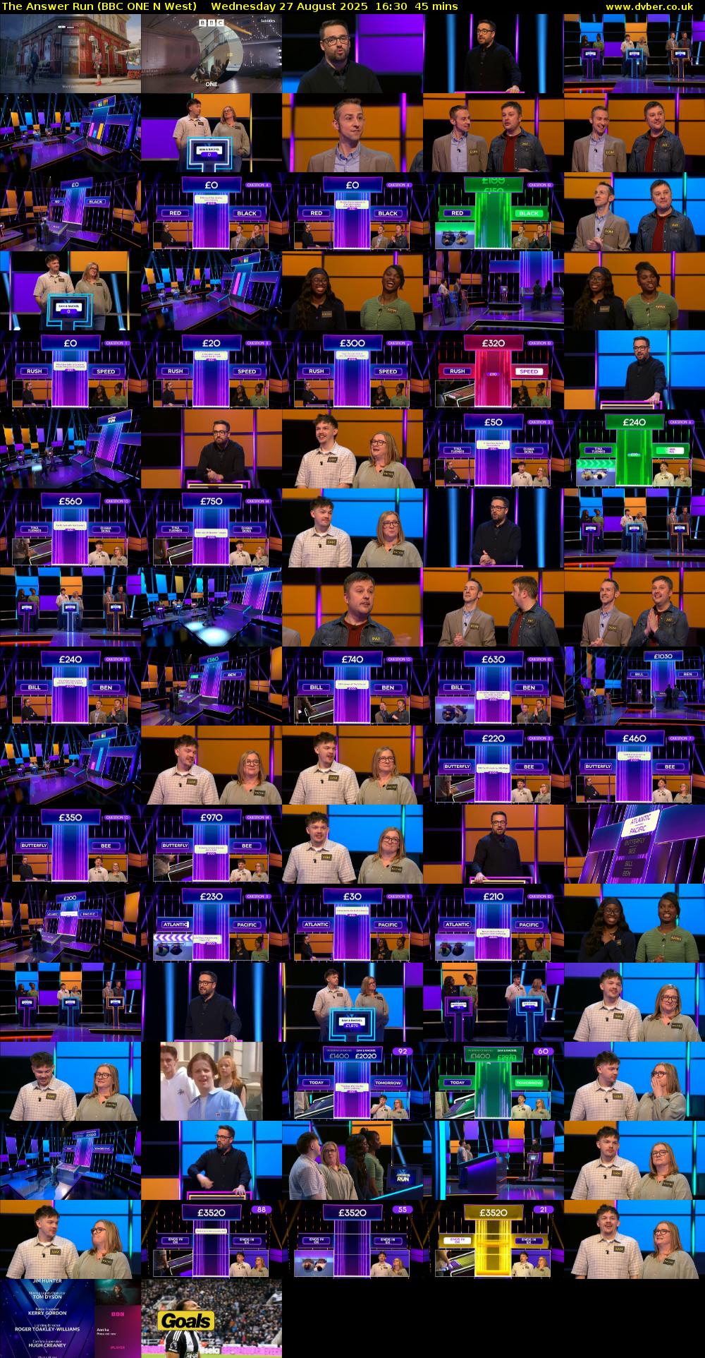 The Answer Run (BBC ONE N West) Wednesday 27 August 2025 16:30 - 17:15
