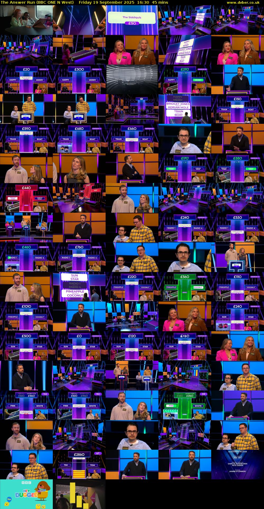 The Answer Run (BBC ONE N West) Friday 19 September 2025 16:30 - 17:15