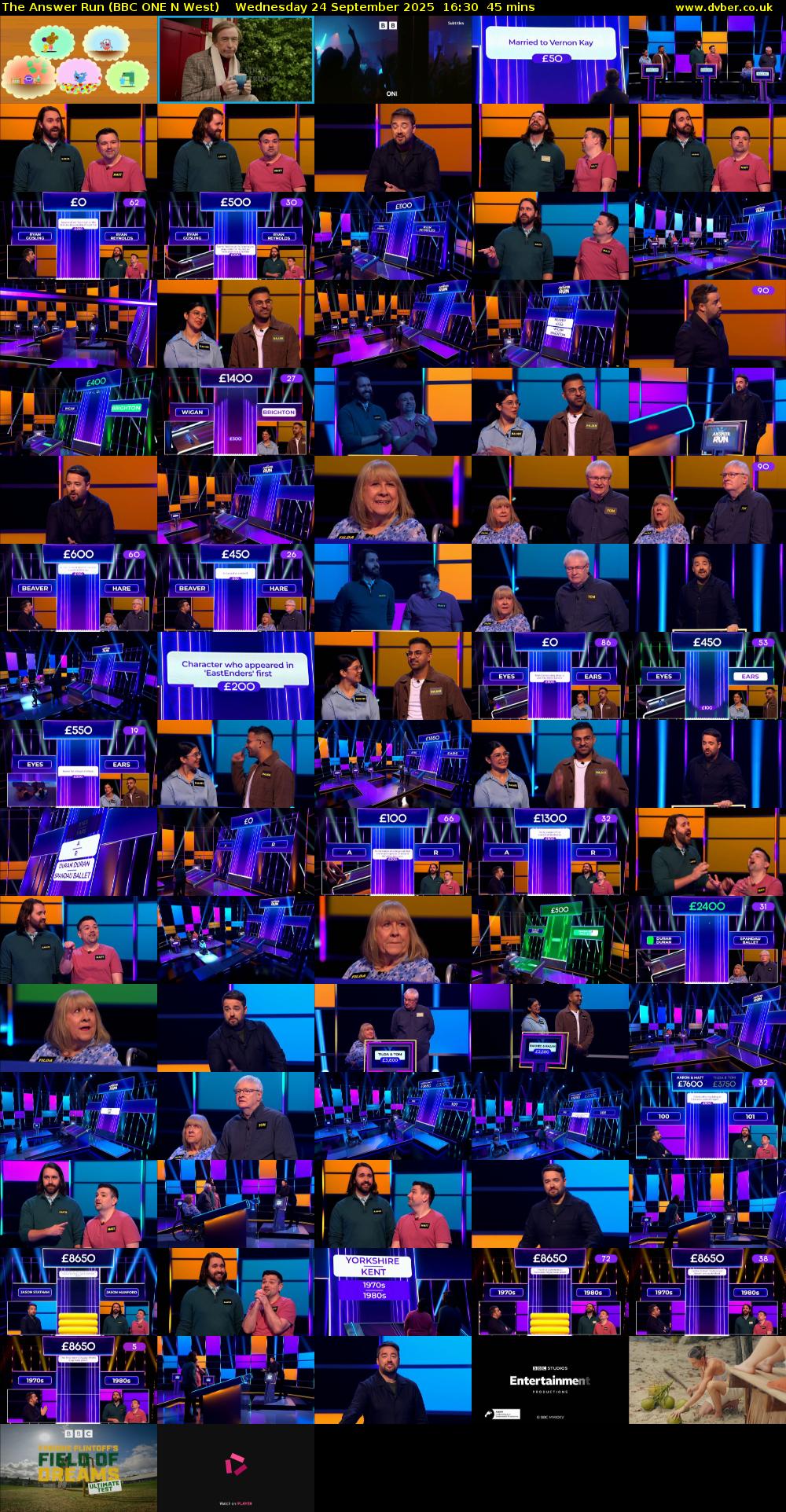 The Answer Run (BBC ONE N West) Wednesday 24 September 2025 16:30 - 17:15
