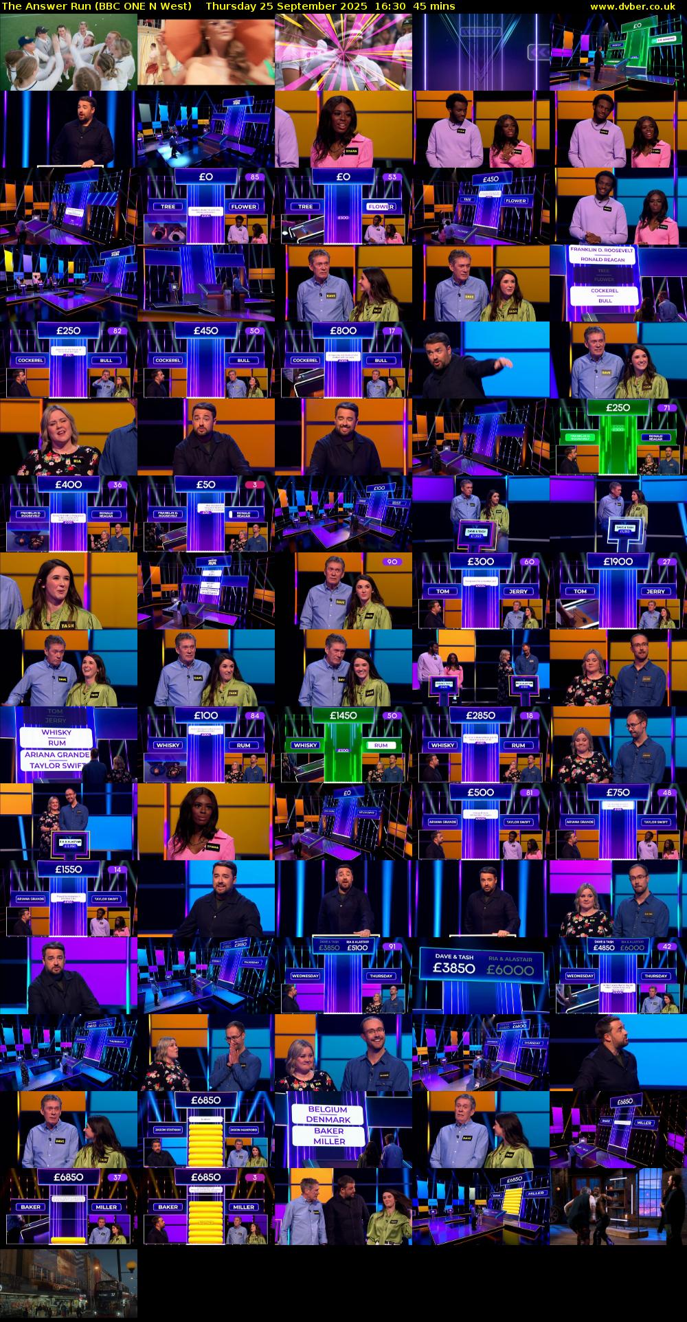 The Answer Run (BBC ONE N West) Thursday 25 September 2025 16:30 - 17:15