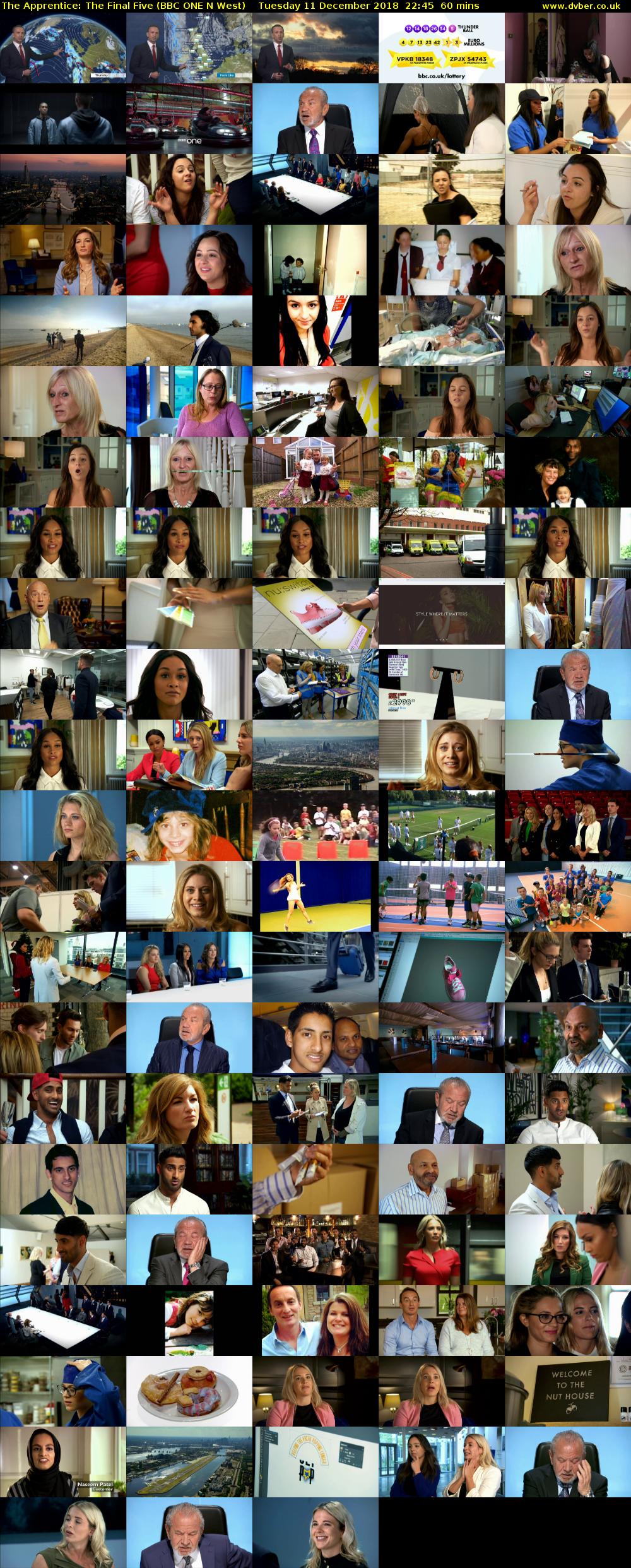 The Apprentice: The Final Five (BBC ONE N West) Tuesday 11 December 2018 22:45 - 23:45