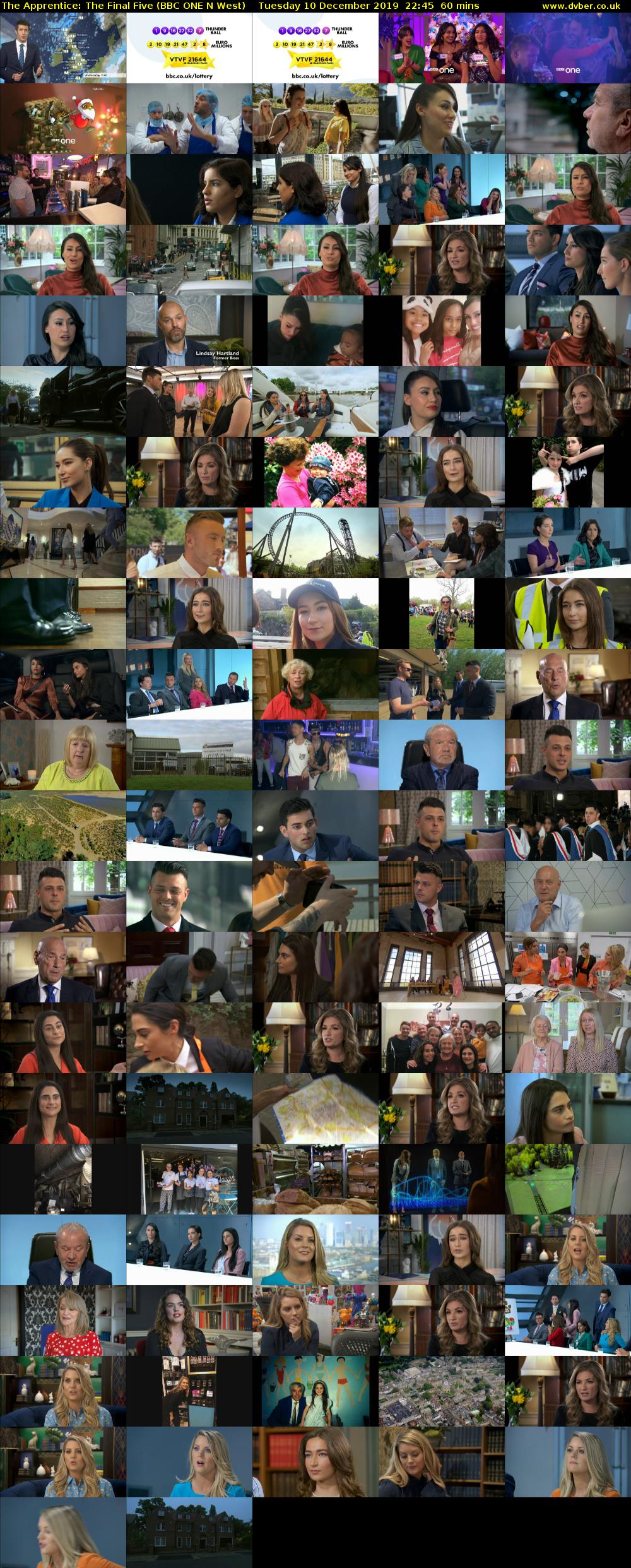 The Apprentice: The Final Five (BBC ONE N West) Tuesday 10 December 2019 22:45 - 23:45