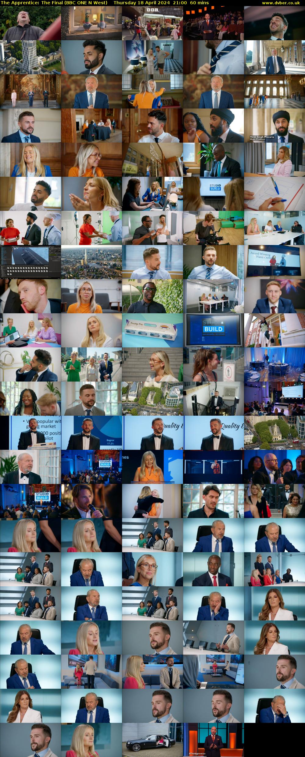 The Apprentice: The Final (BBC ONE N West) Thursday 18 April 2024 21:00 - 22:00