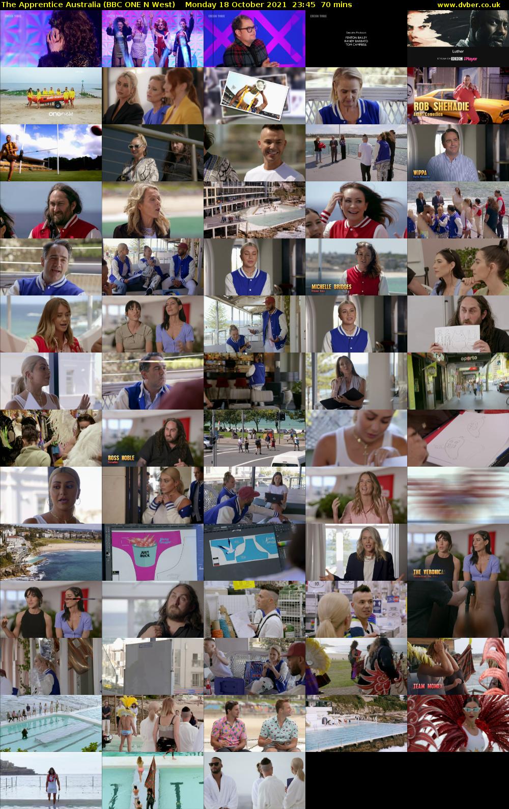 The Apprentice Australia (BBC ONE N West) Monday 18 October 2021 23:45 - 00:55
