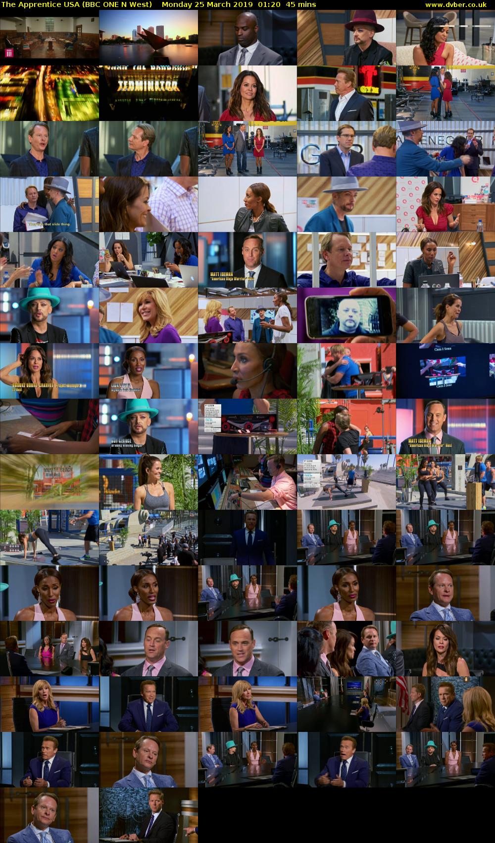 The Apprentice USA (BBC ONE N West) Monday 25 March 2019 01:20 - 02:05