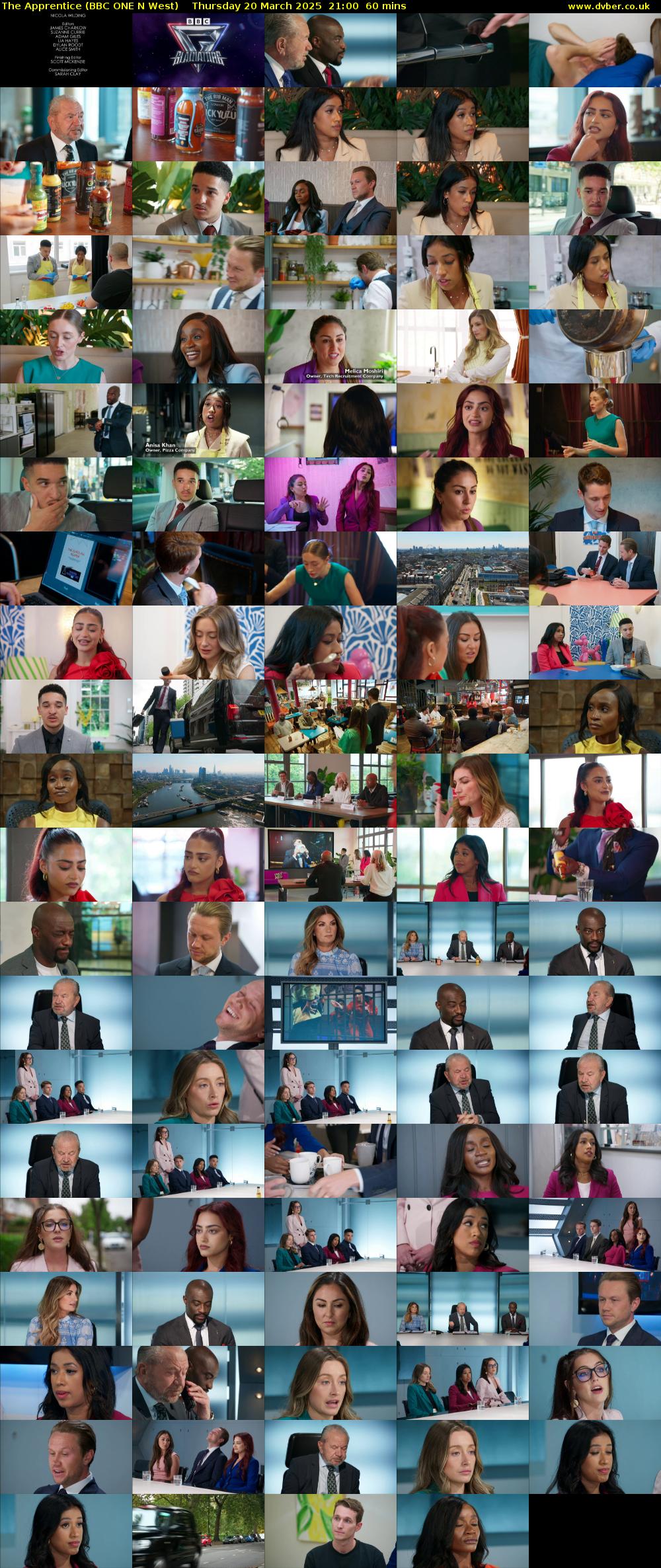The Apprentice (BBC ONE N West) Thursday 20 March 2025 21:00 - 22:00