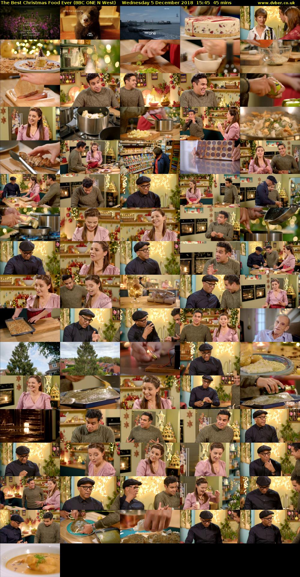 The Best Christmas Food Ever (BBC ONE N West) Wednesday 5 December 2018 15:45 - 16:30