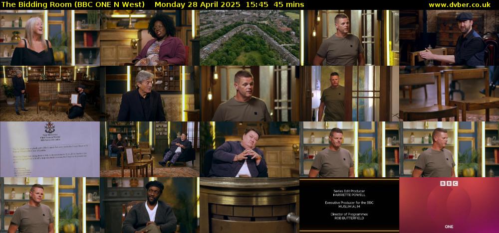The Bidding Room (BBC ONE N West) Monday 28 April 2025 15:45 - 16:30