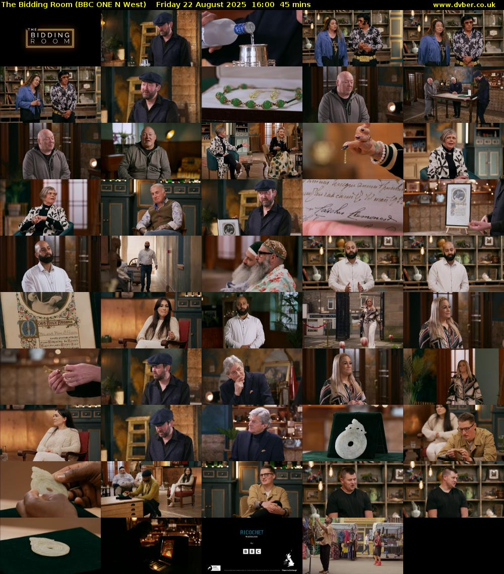 The Bidding Room (BBC ONE N West) Friday 22 August 2025 16:00 - 16:45