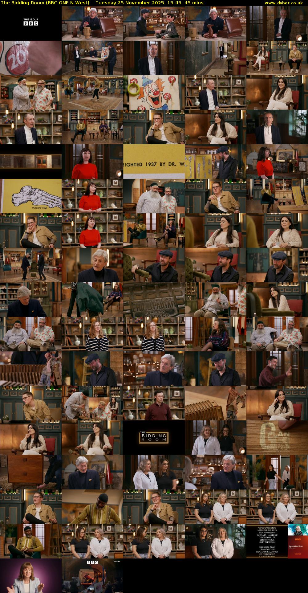 The Bidding Room (BBC ONE N West) Tuesday 25 November 2025 15:45 - 16:30