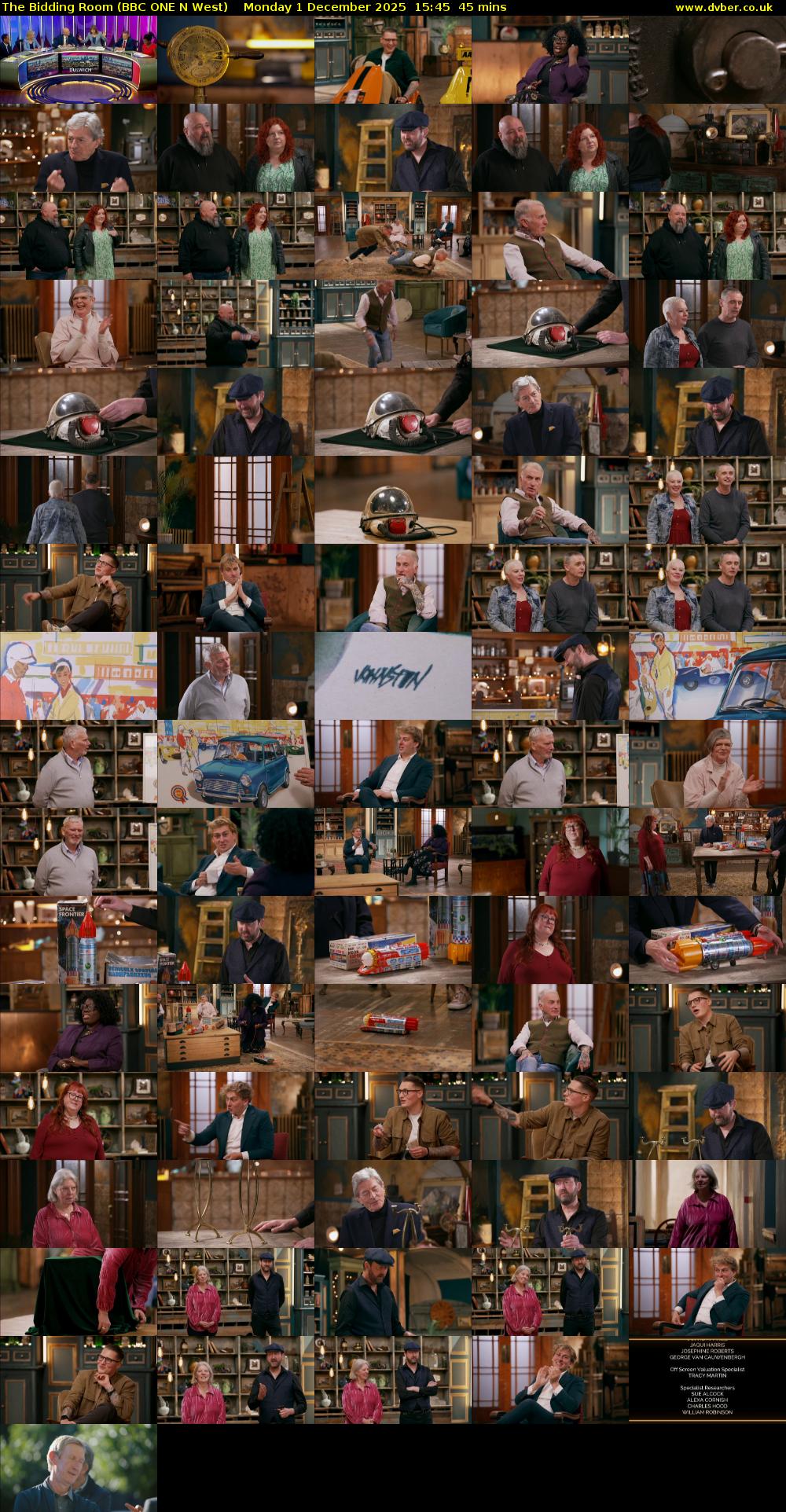The Bidding Room (BBC ONE N West) Monday 1 December 2025 15:45 - 16:30