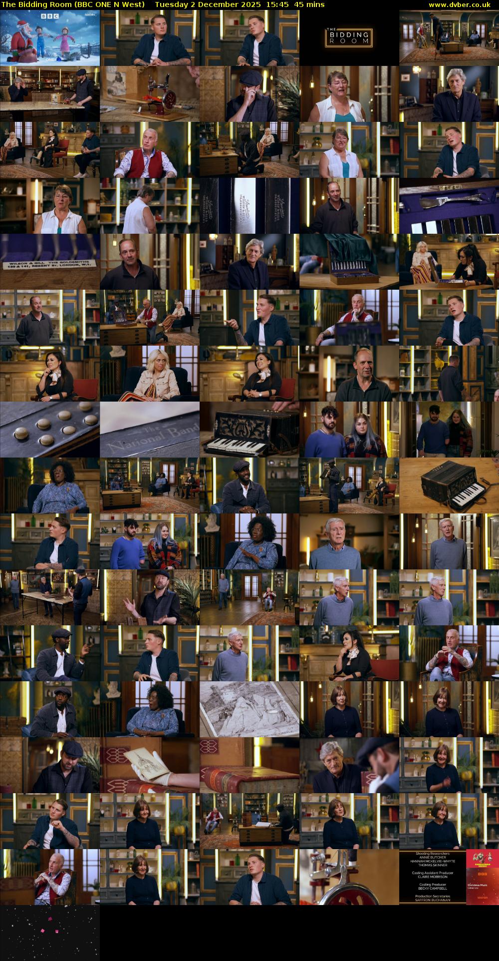 The Bidding Room (BBC ONE N West) Tuesday 2 December 2025 15:45 - 16:30