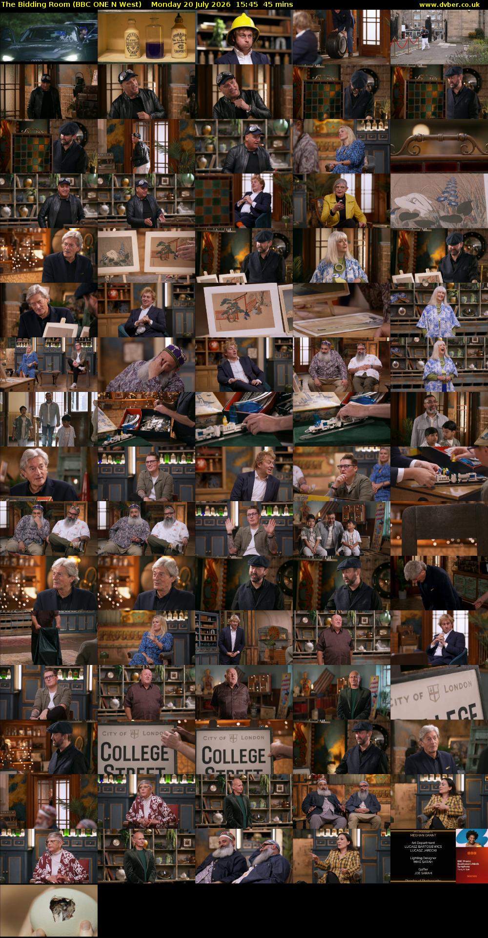 The Bidding Room (BBC ONE N West) Monday 20 July 2026 15:45 - 16:30