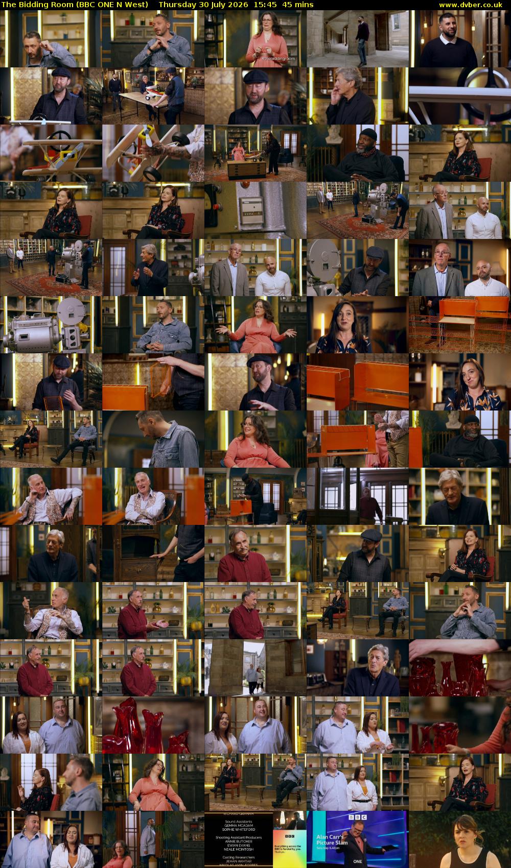 The Bidding Room (BBC ONE N West) Thursday 30 July 2026 15:45 - 16:30