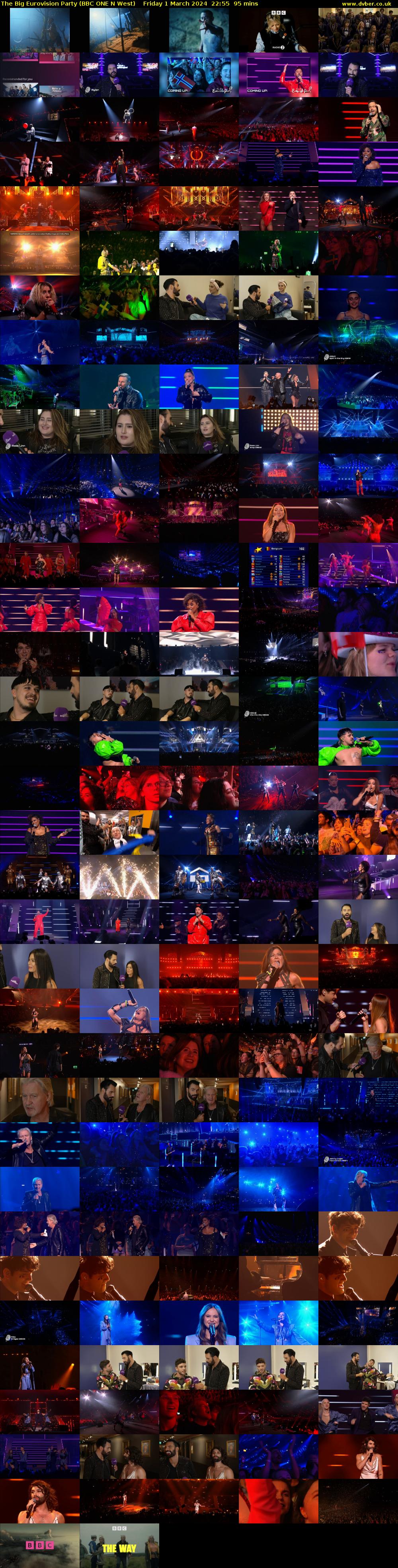 The Big Eurovision Party (BBC ONE N West) Friday 1 March 2024 22:55 - 00:30