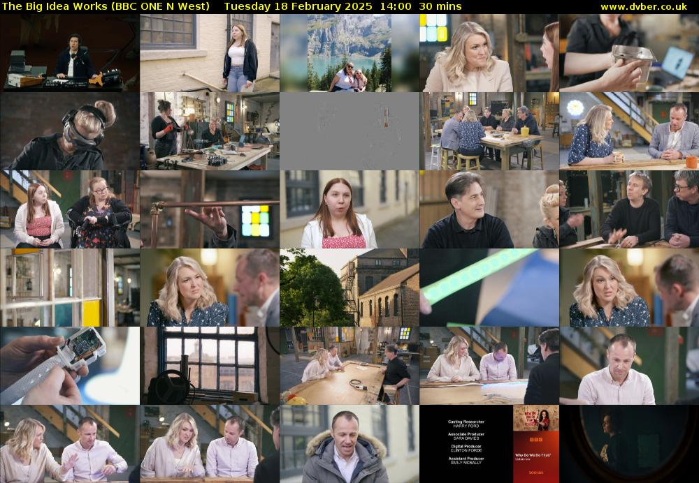 The Big Idea Works (BBC ONE N West) Tuesday 18 February 2025 14:00 - 14:30