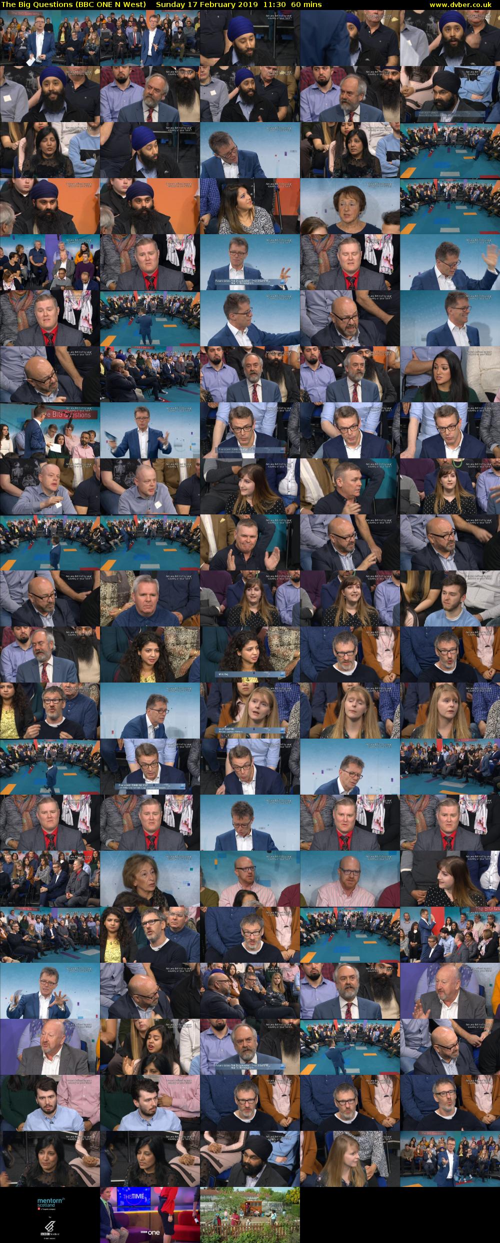 The Big Questions (BBC ONE N West) Sunday 17 February 2019 11:30 - 12:30