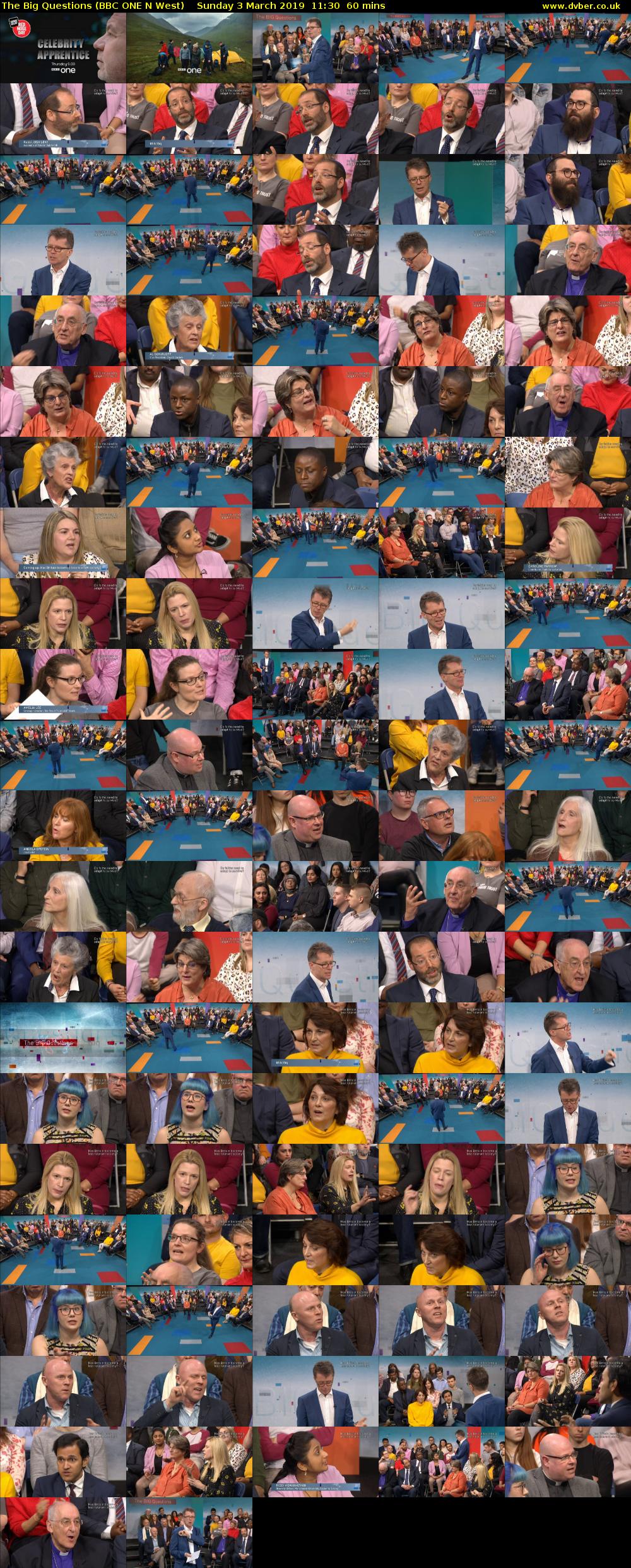 The Big Questions (BBC ONE N West) Sunday 3 March 2019 11:30 - 12:30