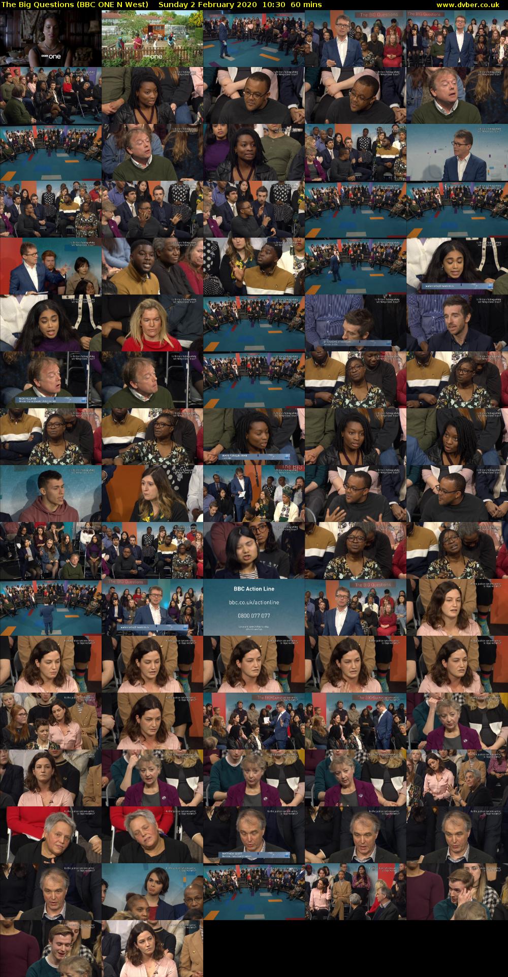The Big Questions (BBC ONE N West) Sunday 2 February 2020 10:30 - 11:30