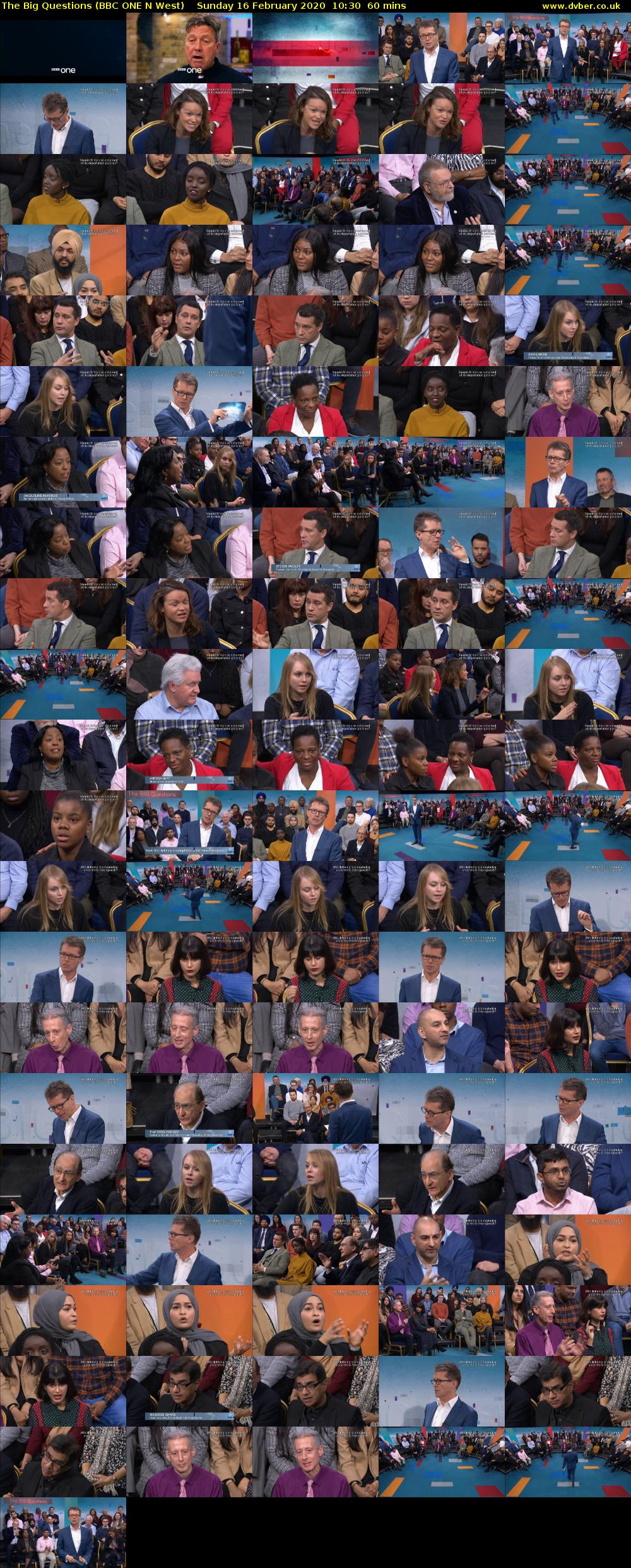 The Big Questions (BBC ONE N West) Sunday 16 February 2020 10:30 - 11:30