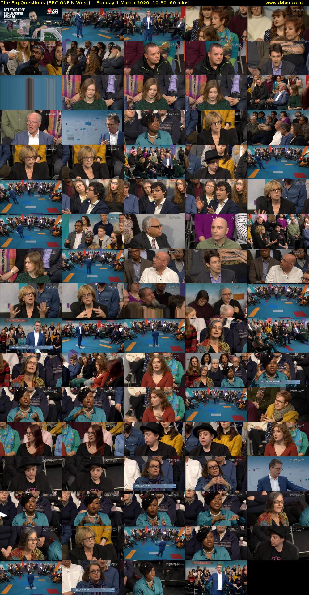 The Big Questions (BBC ONE N West) Sunday 1 March 2020 10:30 - 11:30