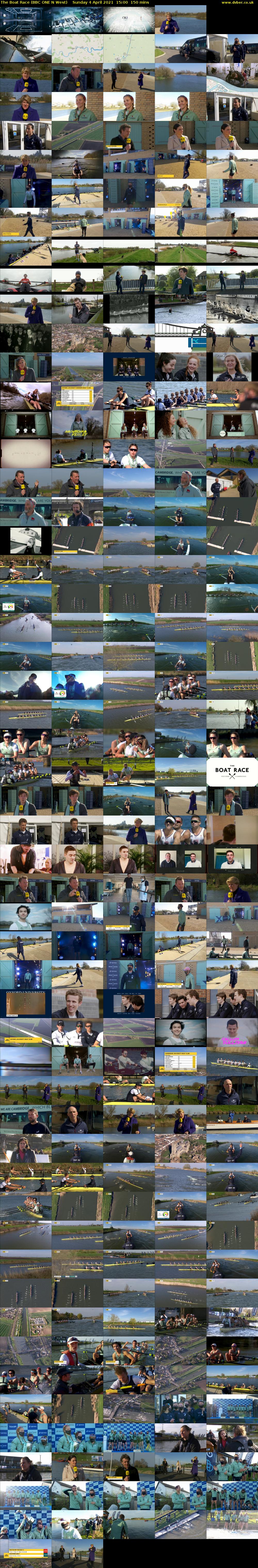 The Boat Race (BBC ONE N West) Sunday 4 April 2021 15:00 - 17:30