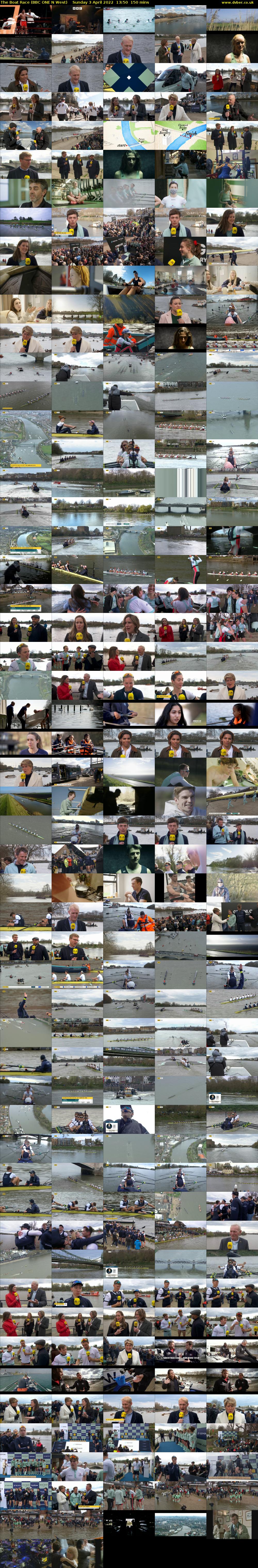 The Boat Race (BBC ONE N West) Sunday 3 April 2022 13:50 - 16:20