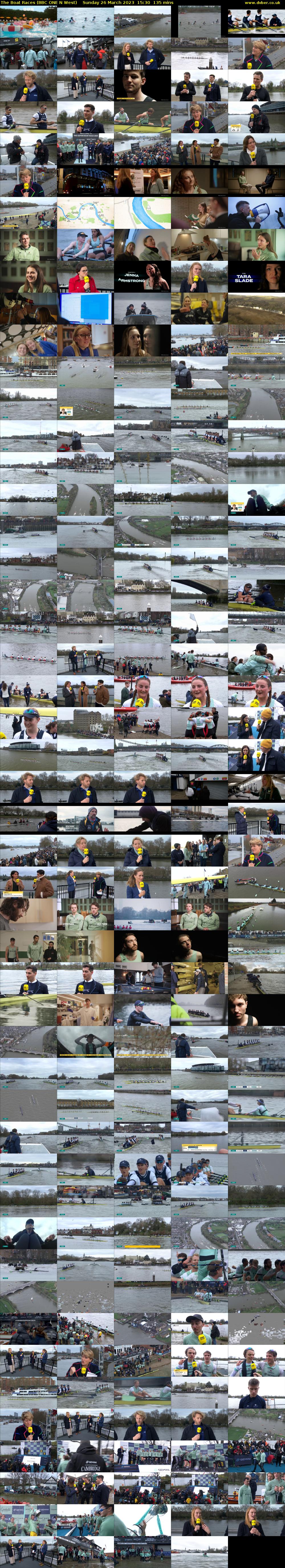 The Boat Races (BBC ONE N West) Sunday 26 March 2023 15:30 - 17:45