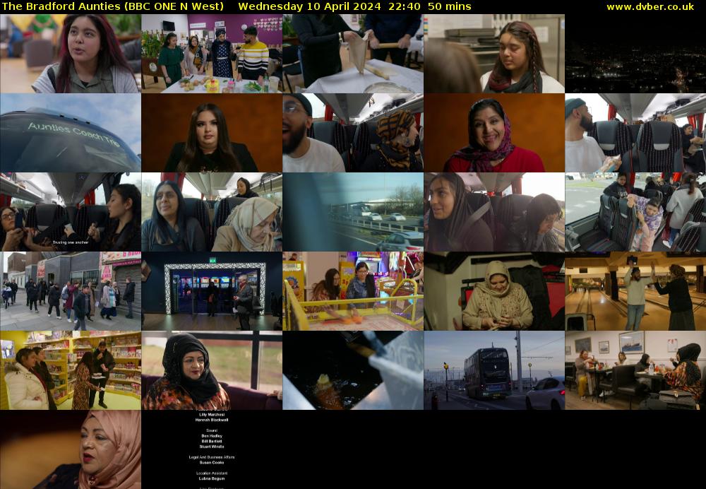 The Bradford Aunties (BBC ONE N West) Wednesday 10 April 2024 22:40 - 23:30