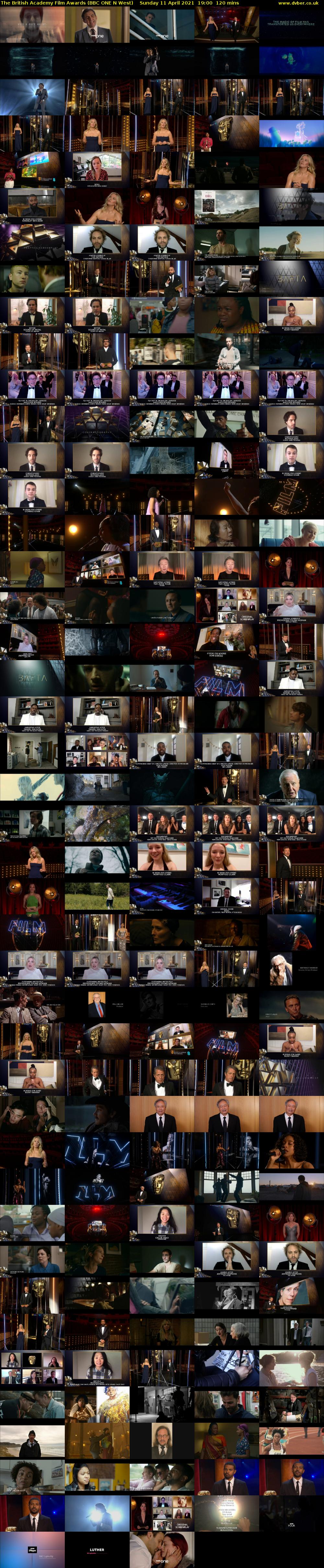 The British Academy Film Awards (BBC ONE N West) Sunday 11 April 2021 19:00 - 21:00