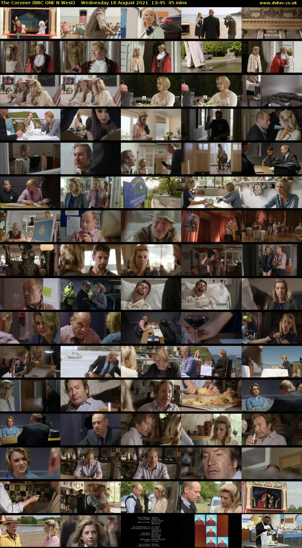 The Coroner (BBC ONE N West) Wednesday 18 August 2021 13:45 - 14:30