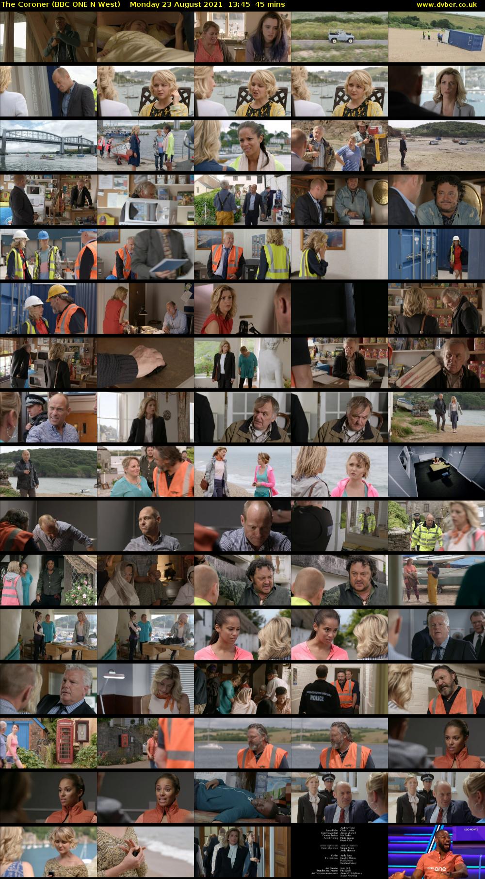The Coroner (BBC ONE N West) Monday 23 August 2021 13:45 - 14:30
