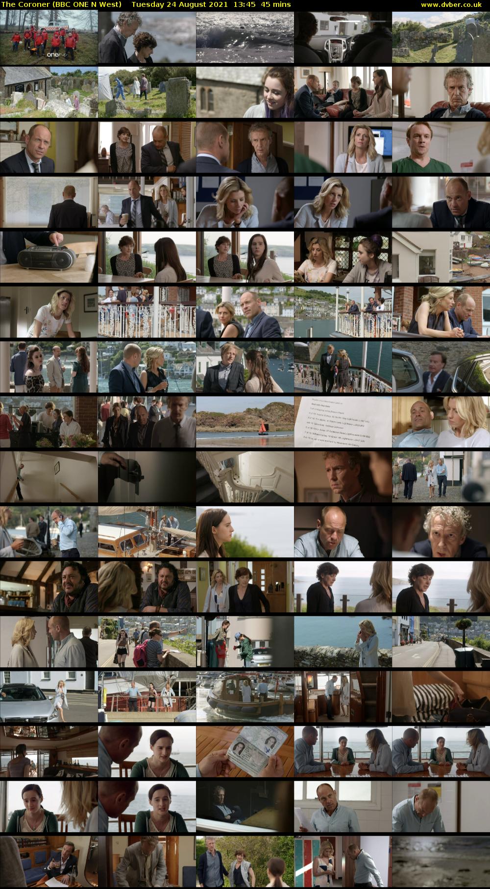 The Coroner (BBC ONE N West) Tuesday 24 August 2021 13:45 - 14:30