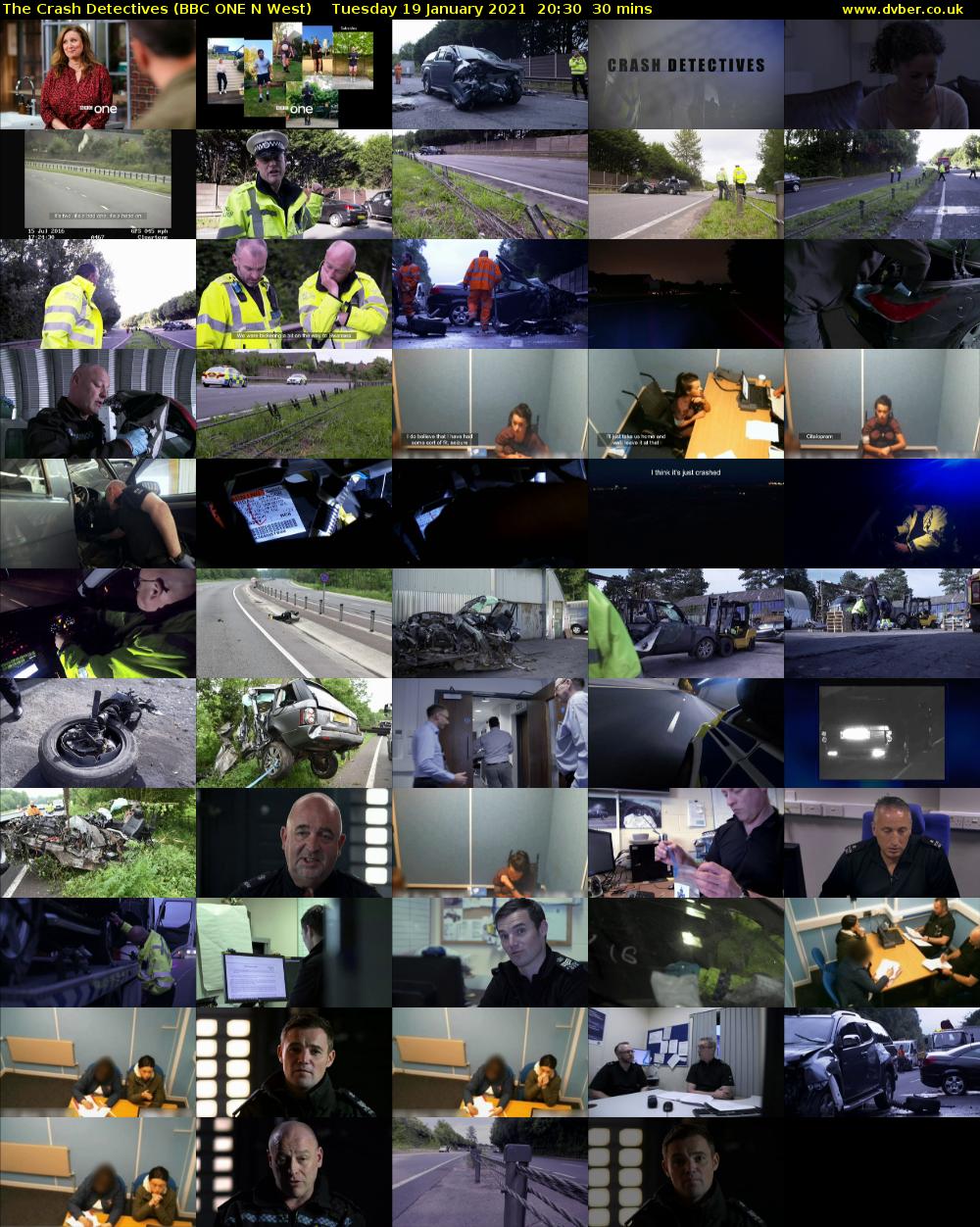 The Crash Detectives (BBC ONE N West) Tuesday 19 January 2021 20:30 - 21:00
