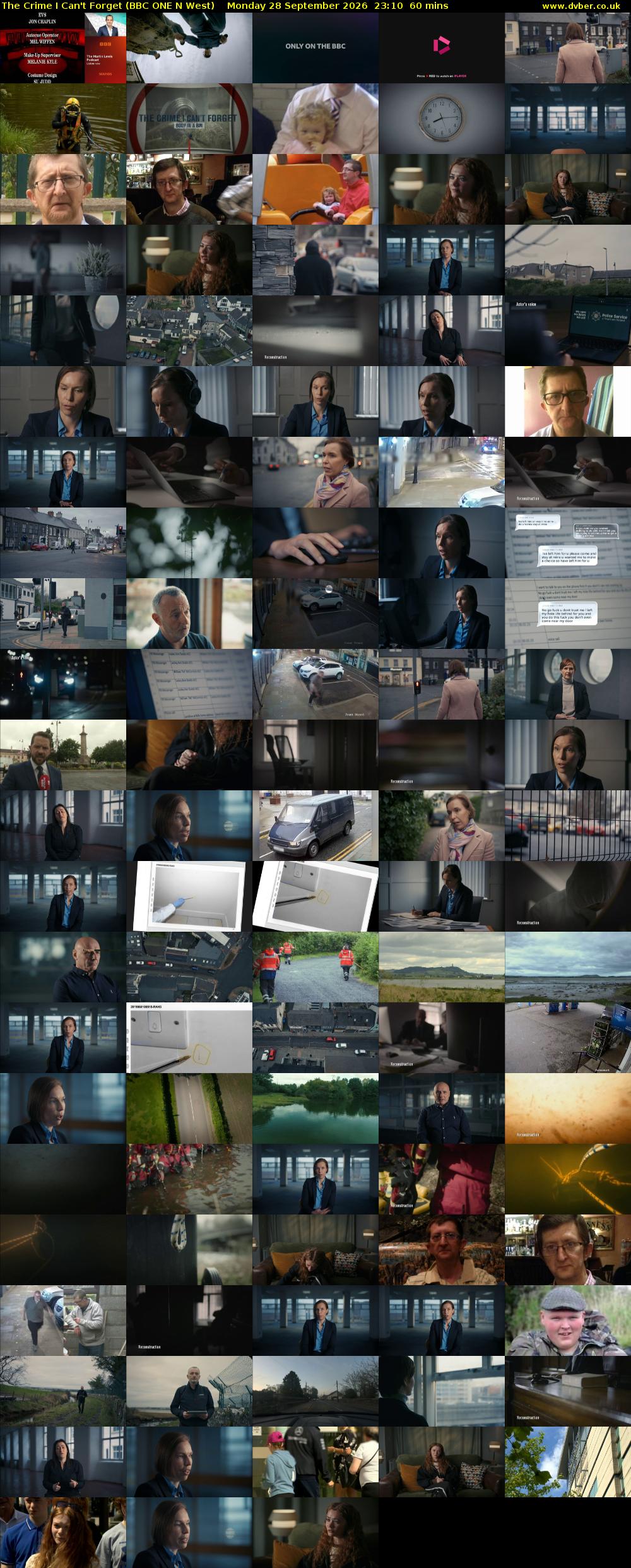 The Crime I Can't Forget (BBC ONE N West) Monday 28 September 2026 23:10 - 00:10