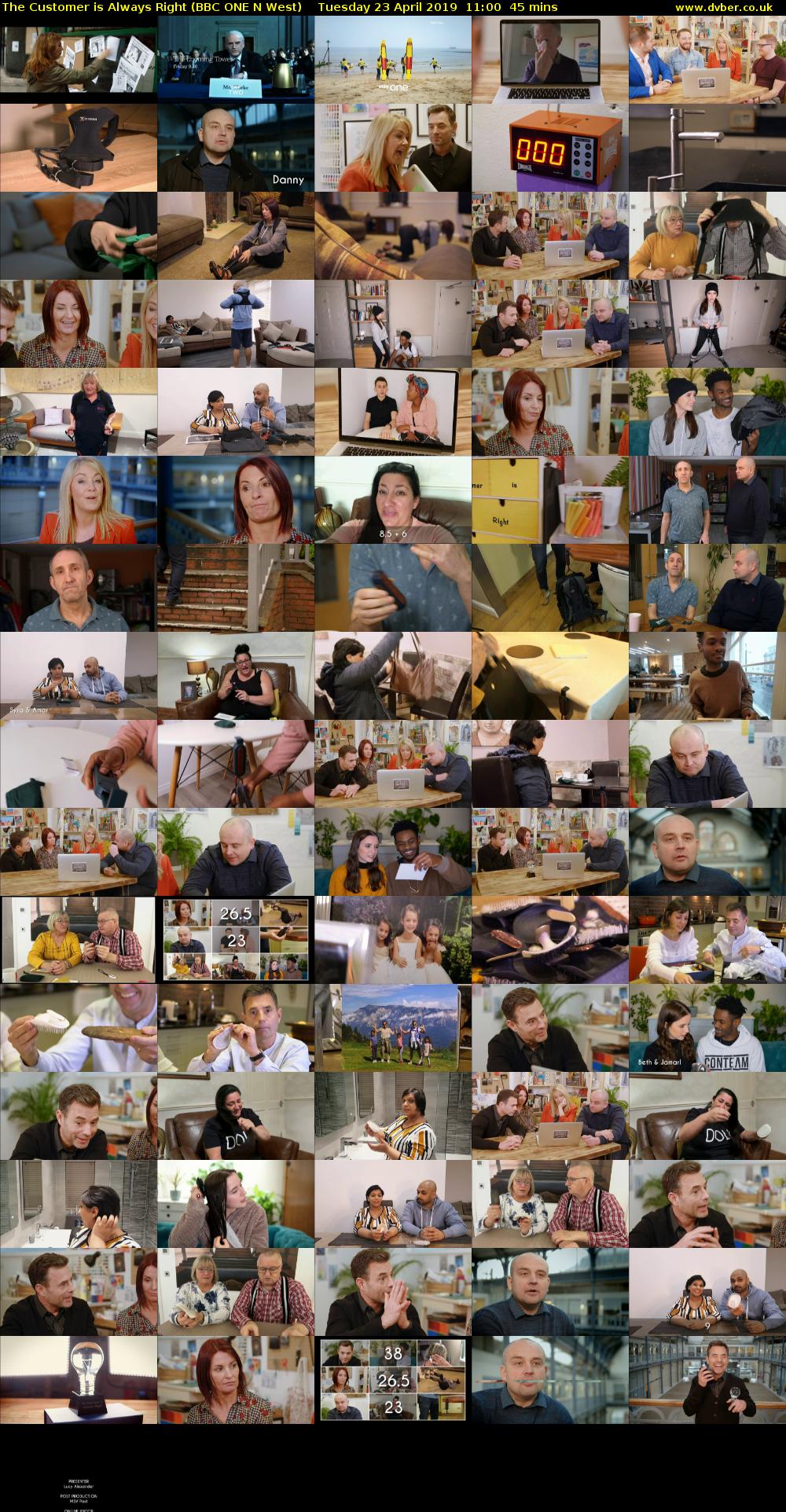The Customer Is Always Right (BBC ONE N West) Tuesday 23 April 2019 11:00 - 11:45