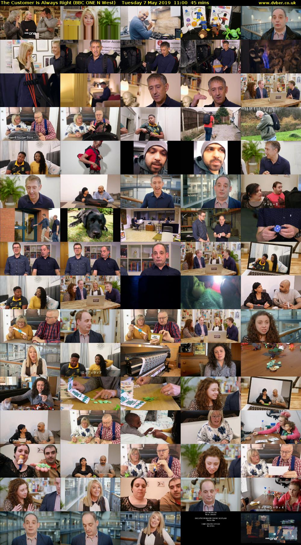 The Customer Is Always Right (BBC ONE N West) Tuesday 7 May 2019 11:00 - 11:45