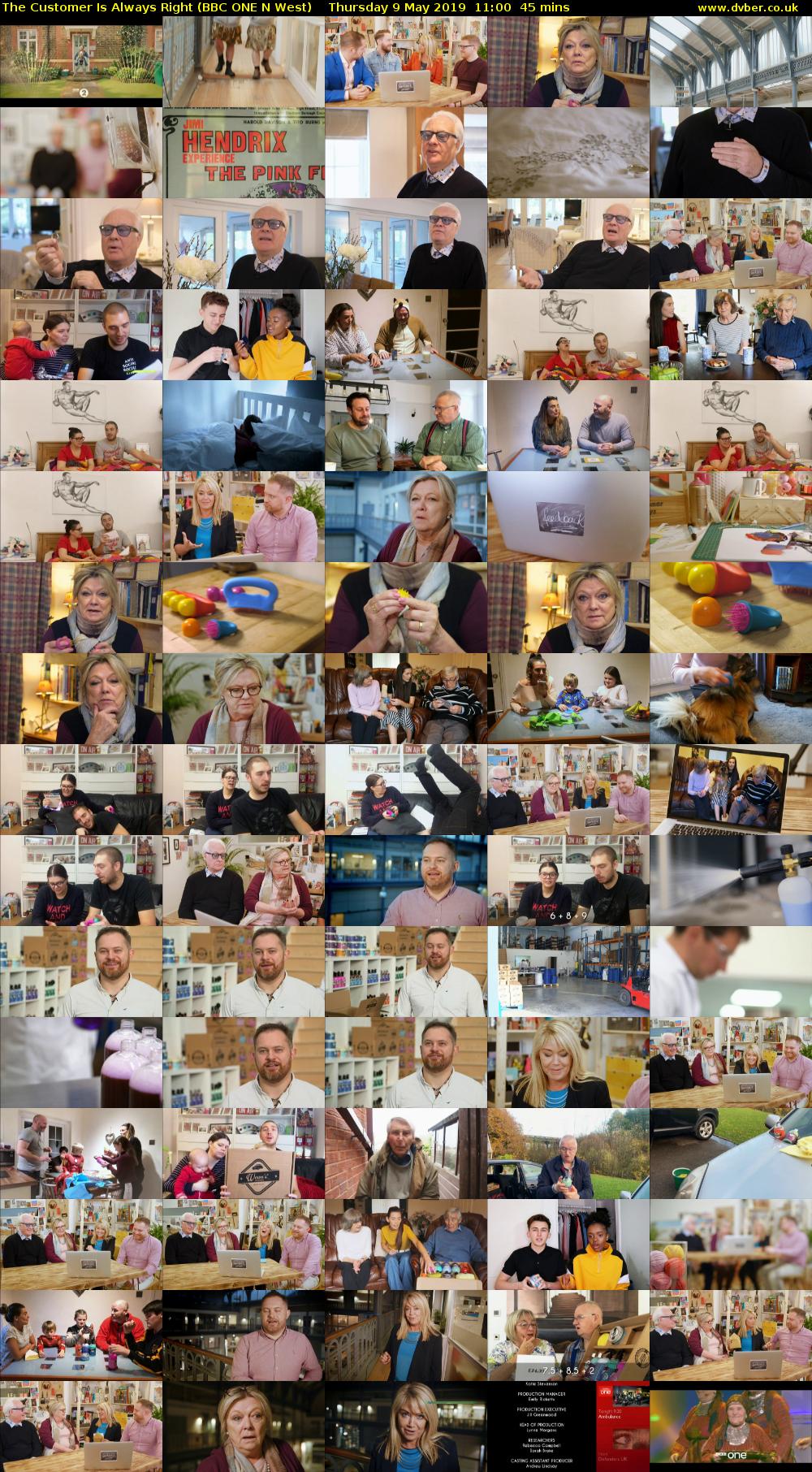 The Customer Is Always Right (BBC ONE N West) Thursday 9 May 2019 11:00 - 11:45